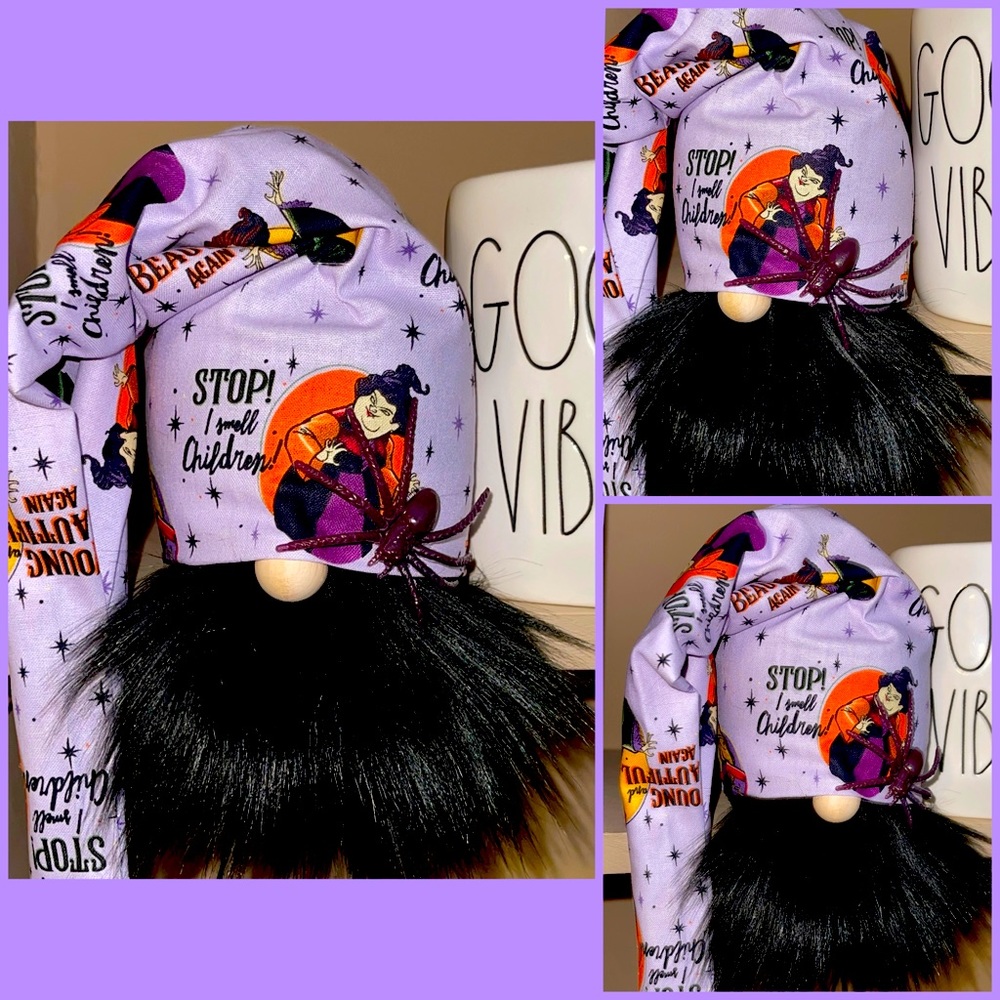 👻 Handmade Hocus Pocus With Halloween Gnome 🖤